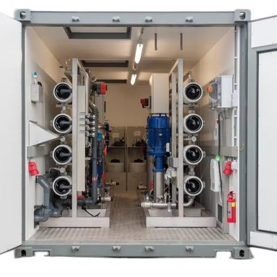 Bom preço 500m3 Per Day Container Type Reverse Osmosis System with 25000L/Hour Capacity and 40kw Power for Water Treatment on-line