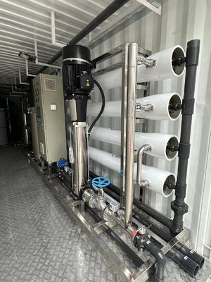 Bom preço 500 m3 por dia Container RO System Solução móvel de tratamento de água on-line