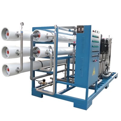 Bom preço 98% de rejeição de sal Água salobra Sistema de osmose reversa com controlo PLC Siemens S7 on-line